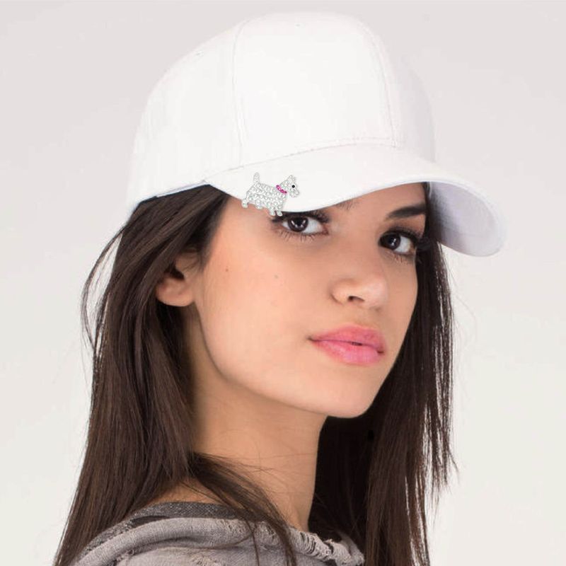 Hat Clip med Swarovski Crystal markør ( Scottie)