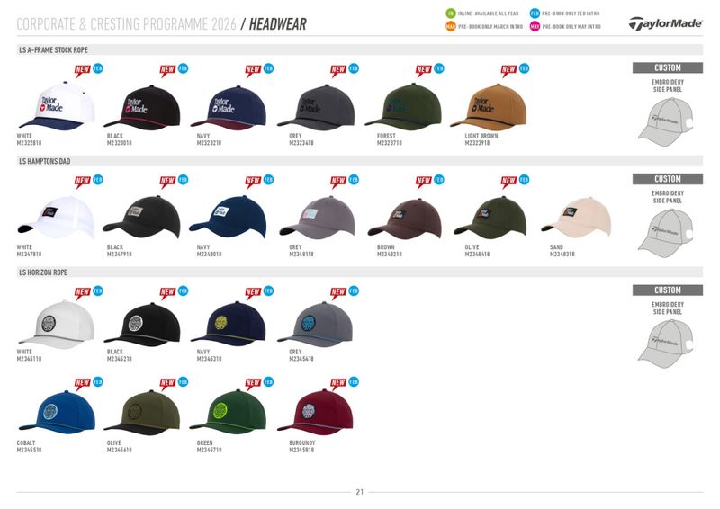 TaylorMade Hamtons Dad Caps